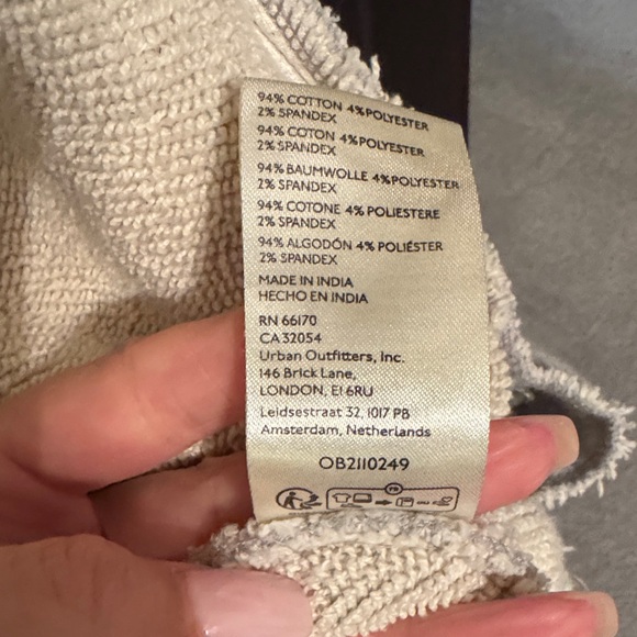 Free People Gray CeCe Oversized Zip Sweatshirt M EUC - Picture 9 of 9